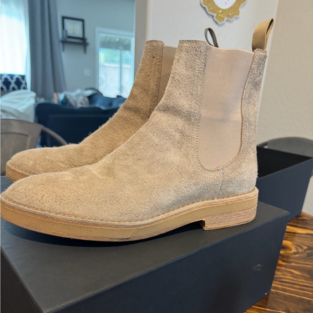Yeezy Beige Suede Boots